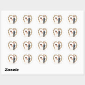 Loveheart Wedding Sticker (Blatt)