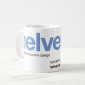 LoveHelvetica BlueBell Tasse (Vorderseite Links)