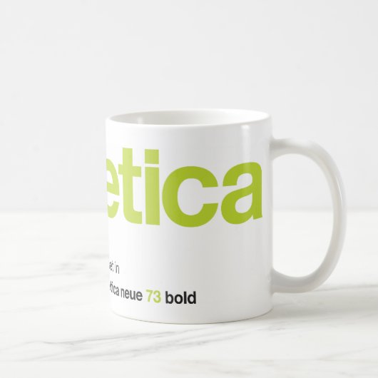 LoveHelvetica Limone Tasse (Rechts)