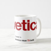 LoveHelvetica Maroon Tasse (VorderseiteRechts)