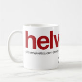 LoveHelvetica Maroon Tasse (Links)