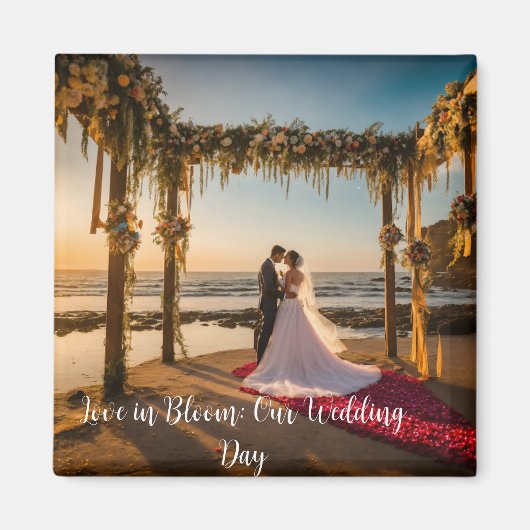 #LoveinBloom:OurWeddingDayMagnet Magnet (Vorne)