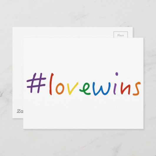 #loveins Liebe gewinnt gleichberechtigten Stolz au Postkarte (Vorne/Hinten)