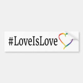 LoveIsLove Regenbogen-Herz-Autoaufkleber Autoaufkleber