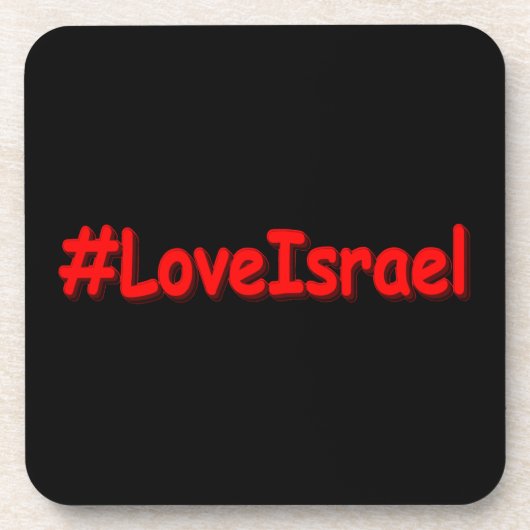 "#LoveIsrael" Niedliches Design. Jetzt kaufen Getränkeuntersetzer (Vorderseite)