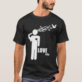 LoveKills grafisches T-Shirt (dunkel)