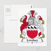Lovelace Familienwappen Postkarte (Vorne/Hinten)