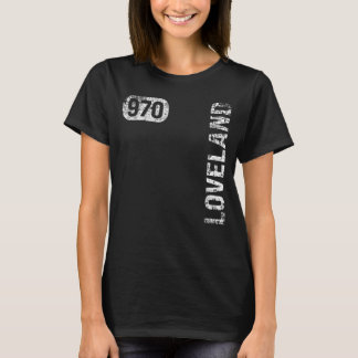 Loveland Colorado 970 Bereichscode Vintag Retro T-Shirt