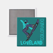 Loveland Colorado aquamariner Snowboardmagnet Magnet (Vorderseite/Rückseite)