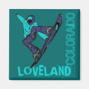 Loveland Colorado aquamariner Snowboardmagnet Magnet