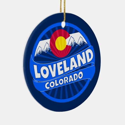 Loveland Colorado Gebirgsexplosionsverzierung Keramikornament (Rechts)