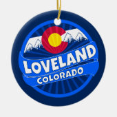 Loveland Colorado Gebirgsexplosionsverzierung Keramikornament (Vorne)