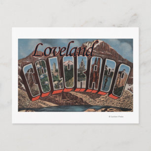 Loveland, Colorado - Große Buchstabenszenen Postkarte