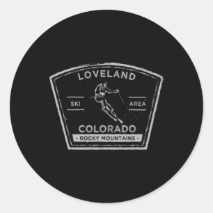Loveland Colorado Skifahren Runder Aufkleber