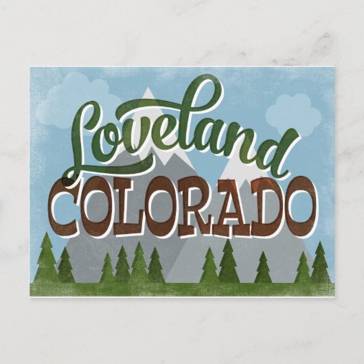 Loveland Colorado Snowy Mountains Postkarte (Vorderseite)