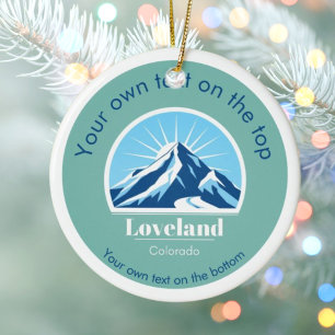 Loveland Colorado USA Skigebiet Weihnachten Keramik Ornament