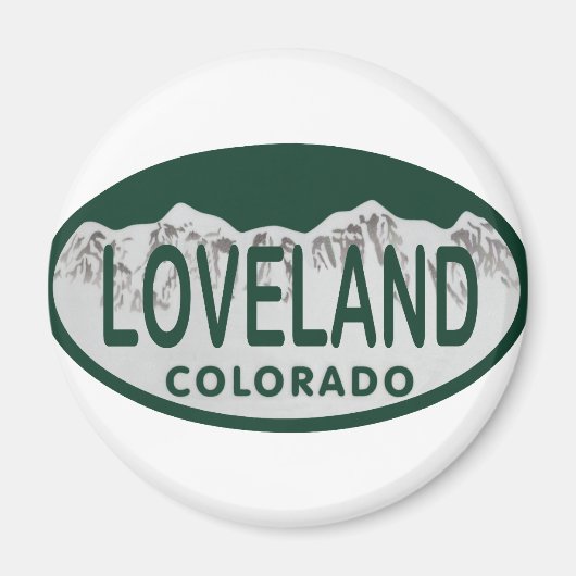 Loveland Licence Oval Magnet (Vorne)