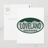 Loveland Licence Oval Postkarte (Vorne/Hinten)