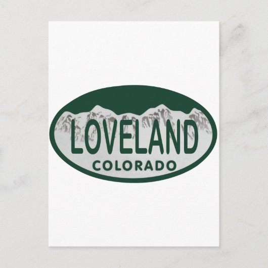 Loveland Licence Oval Postkarte (Vorderseite)