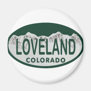 Loveland Lizenzoval Magnet