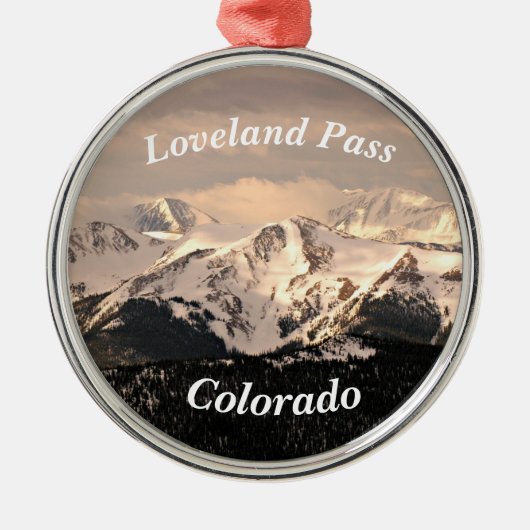 Loveland Pass, Colorado Ornament Aus Metall (Vorne)