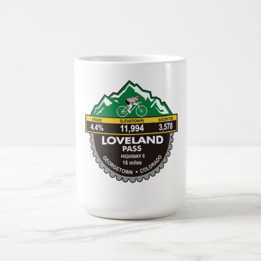 LOVELAND PASS- GEORGETOWN, CO -"BERG" KAFFEETASSE (Mittel)