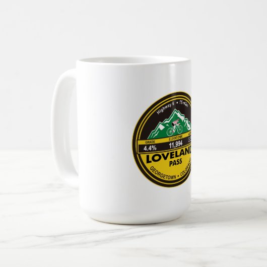 LOVELAND PASS- GEORGETOWN, CO -"CIRCLE" KAFFEETASSE (Vorderseite Links)