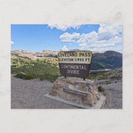 Loveland Pass Sign, Colorado Postkarte