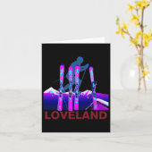 Loveland Ski and Snowboarding Retro 90er Lovelan Karte (Gelbe Blume)