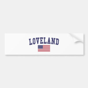 Loveland US-Flagge Autoaufkleber