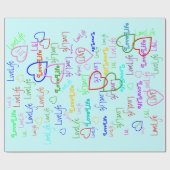 LoveLife multi FarbePackpapier Geschenkpapier (Flach)