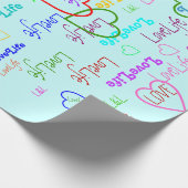 LoveLife multi FarbePackpapier Geschenkpapier (Ecke)
