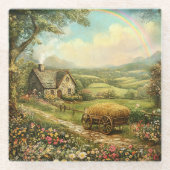LOVELL FRIEDLICHE IRISCHE LANDSCHAFT GLASUNTERSETZER (Vorderseite)