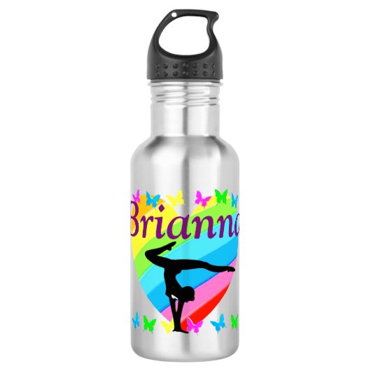 LOVELL PERSONALISIERTE GYMNASTIK HERZWASSERFLASCHE TRINKFLASCHE (Vorderseite)