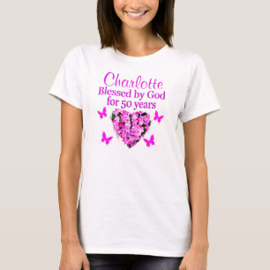 LOVELL PERSONALISIERTE PINK FLORAL DESIGN T-Shirt