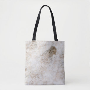 LOVELL SOFT CURLY HUND FUR FLEECE BLANKET TASCHE