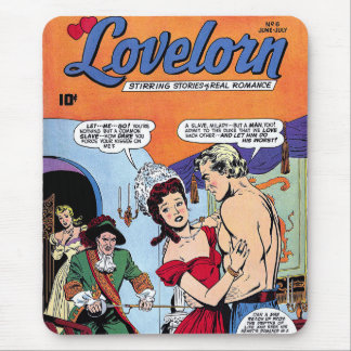 Lovelorn My Slave Romance Vintage Comicen Mousepad
