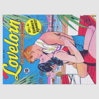 Lovelorn My Summer Romance Vintage Comicen Seidenpapier