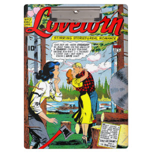 Lovelorn Veryal Romance Vintage Comicen Klemmbrett