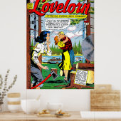 Lovelorn Veryal Romance Vintage Comicen Poster (Küche)