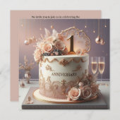 LOVELY 1ST WEDD JÄHRLICH ERFORDERLICHE EINLADUNG (Vorne/Hinten)