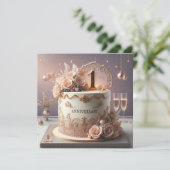 LOVELY 1ST WEDD JÄHRLICH ERFORDERLICHE EINLADUNG (Stehend Vorderseite)