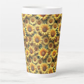 Lovely 3D Sunflowers Milchtasse (Vorderseite)