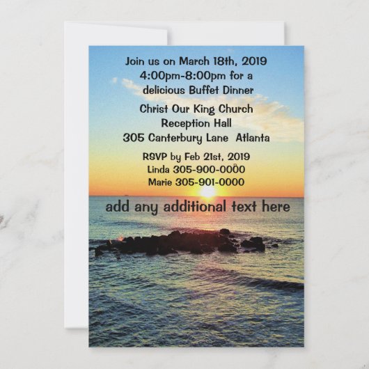 LOVELY 80 TH GEBURTSTAG SONNENEINLADUNG EINLADUNG (Rückseite)