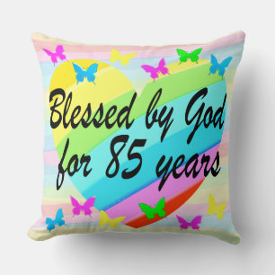 LOVELY 85. GEBURTSTAG GOTTES SESSINGS PILLOW KISSEN