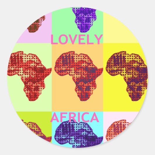 LOVELY AFRICA RUNDER AUFKLEBER (Vorderseite)