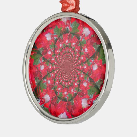 Lovely Alien Crimson Silbernes Ornament (Links)