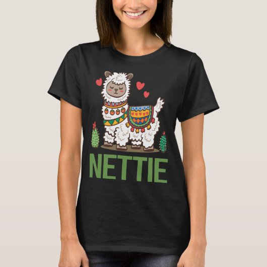 Lovely Alpaca - Name Nettie T-Shirt (Vorderseite)