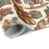 lovely animal design pattern geschenkpapier (Rolleneckpunkt)