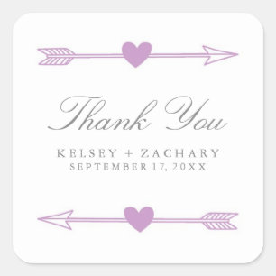 Lovely Arrows Gastgeschenk Hochzeit Stickers / Lil